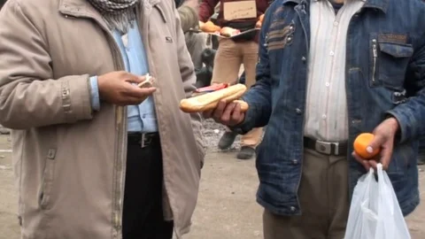 Scenes of public protests in Tahrir Square Stock Footage 114760210