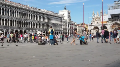 Scenes of the San Marco Piazza in Venice (5 of 5) Stock Footage 32198678