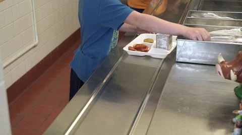 Scenes from a school cafeteria Video stock 50418072