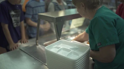 Scenes from a school cafeteria Stock Footage 50418772