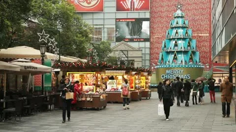 Scenes of Shanghai Xintiandi Stock Footage 22126430