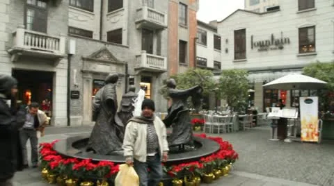 Scenes of Shanghai Xintiandi Stock Footage 22129790
