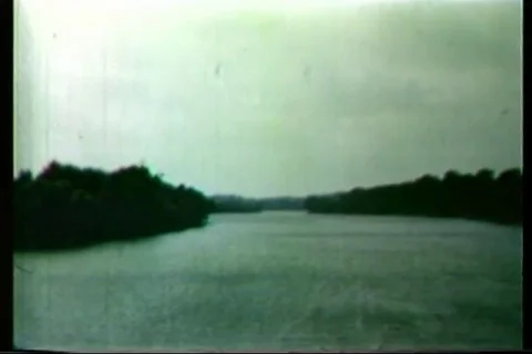 Scenes of streams dredging operation in Schuylkill River - 1950 Stock Footage 112157744