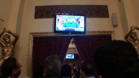 Scenes of the struggle for democracy in Cairo Video stock 114742756