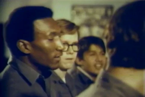 Scenes of students interact with each other - 1960 Stock Footage 112226647