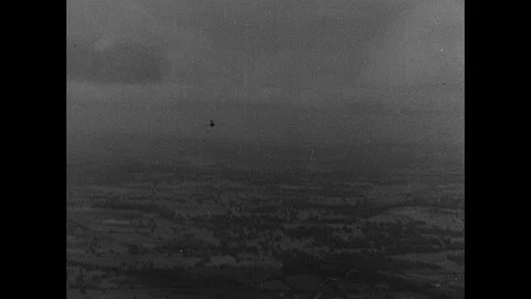 Scenes of V1 rocket being shot by the fighters, London, United Kingdom Stock Footage 109497117