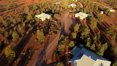Scenic accommodation in outback country Stock Footage 280289136