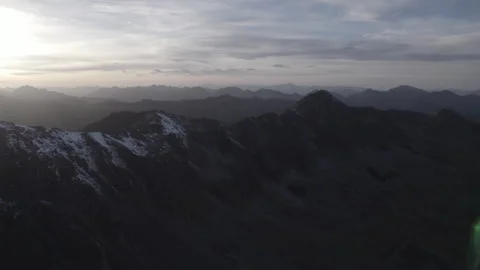 Scenic Aerial Drone View of Swiss Alps and Mountain Pass Summer Stock Footage 325210853