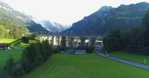 Scenic Alpine Landscape Vídeo Stock 80686859