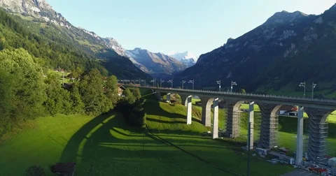 Scenic Alpine Landscape Stock Footage