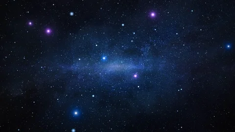 Scenic Animation Galaxy Outer Space Moving Stars Loop Animation. Stock Footage 127580900
