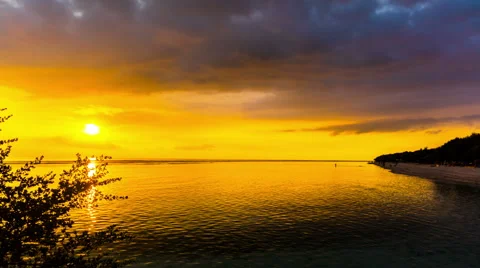 Scenic Beach Cloudscape Sunset Timelapse 스톡 동영상 50422265