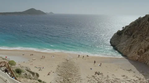 Scenic Beach with Turquoise Waters Stock Footage 282936594