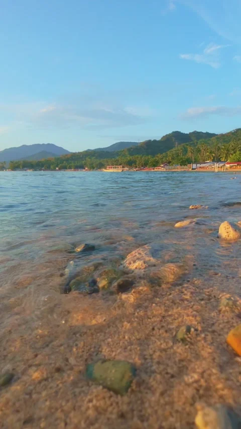 Scenic Beach View at Sunset. Video stock 305972711