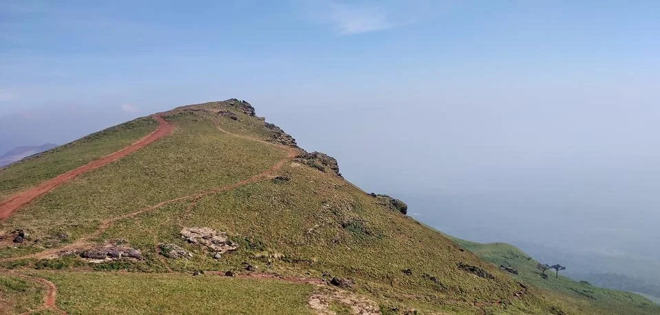 Scenic beauty of Mullayanagiri mountain, South india- Stock Photos