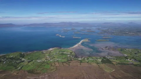 Scenic Clew Bay aerial footage with breathtaking views Stock Footage