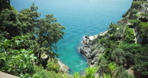 Scenic Cliffs of Amalfi Coast Video stock 251963574