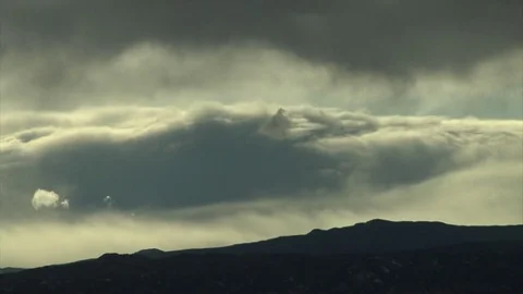 Scenic cloudy mountain range Stock Footage 74094645