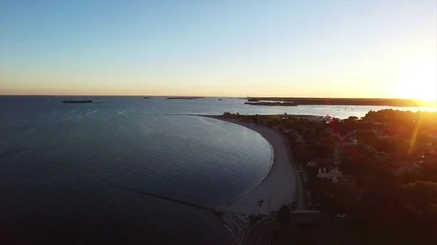 Scenic Connecticut sunset Video stock 73783596