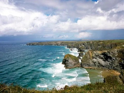Scenic Cornwall, Bedruthan Stock Photos