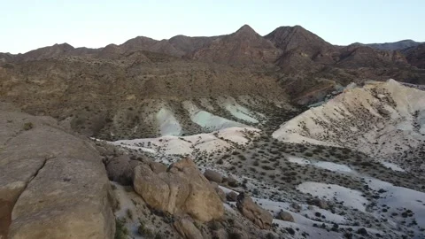 Scenic Desert Mountain Range in Mendoza, Argentina Aerial Drone Shot Stock Footage 328439937