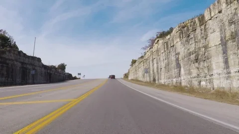 Scenic drive on a  Branson road. Stock Footage 82326564