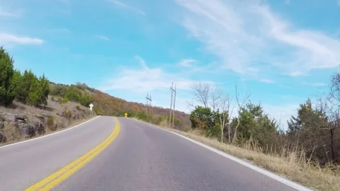 Scenic drive on a  Branson road. Stock Footage 82326574