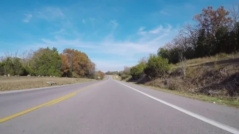 Scenic drive on a  Branson road. Stock Footage 82326642