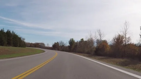 Scenic drive on a  Branson road. Stock Footage 82326706