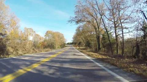 Scenic drive on a  Branson road. Stock Footage 82326761
