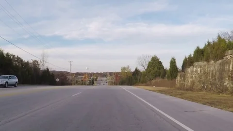 Scenic drive on a  Branson road. Stock Footage 82326762