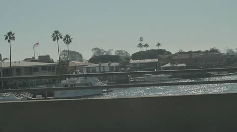 Scenic drive by of harbour Stock Footage 20451154
