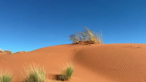 Scenic drive over red sand dunes in namib rand reserve, Namibia Stock Footage 334946366