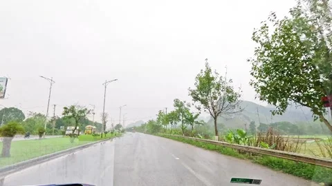 Scenic Drive Through Ninh Binh, Vietnam Vídeos de archivo 313590928