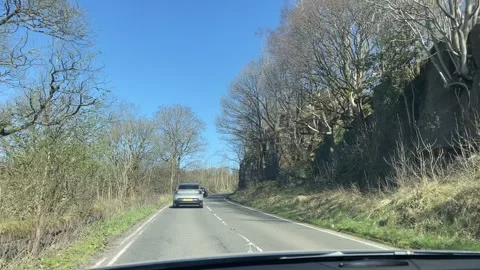 Scenic Drive Through Peak District National Park, UK Stock Footage 308643138