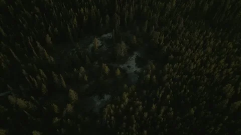 Scenic Drone Aerial of Kusawa Lake, Yukon Stock Footage 283577458