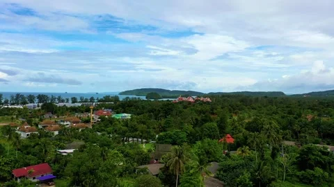 Scenic Drone Flight Over Koh Samui Beach –  Thailand Stock Footage 320568923