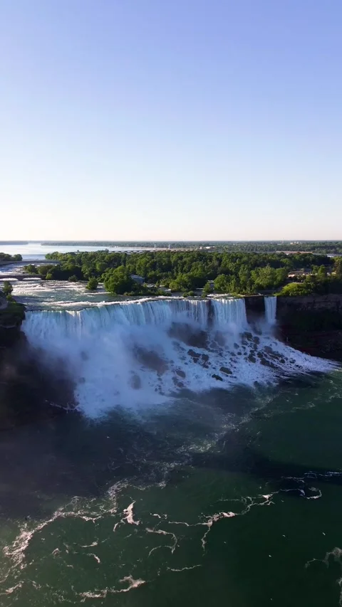 Scenic Drone View of American Falls in Niagara Falls 스톡 동영상 337401774