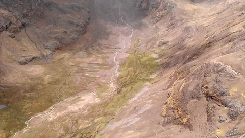 Scenic Drone View Of beautiful Rainbow Mountain in Peru. Stock Footage 125282802