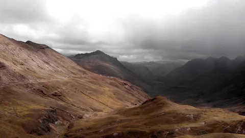 Scenic Drone View Of beautiful Rainbow Mountain in Peru. Stock Footage 125282903