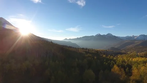 Scenic Fall Color at Alpine Loop in the Rocky Mountains of Utah Stock Footage 102816823