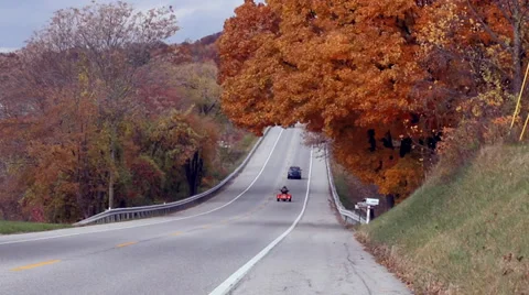 Scenic Fall Drive Stock Footage 36150350