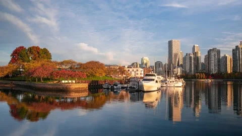 Scenic fall timelapse in Vancouver Stock Footage 237719549