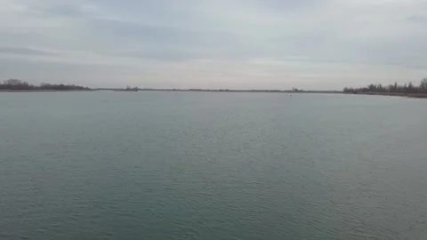 Scenic flight over the river Video stock 150520131