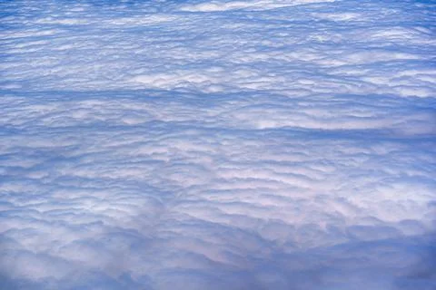 Scenic fluffy cloudscape soft texture, atmospheric pattern view 스톡 사진