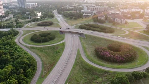 Scenic Golden Hour Highway Shot with Light Leak Stock Footage 219222953