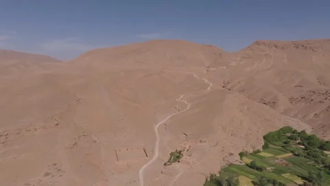 Scenic high-altitude road with dramatic desert vistas Stock Footage 292830185