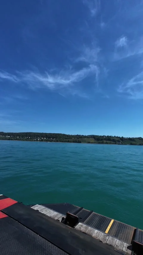 Scenic Lake Constance View from Ferry between Konstanz and Meersburg Stock Footage 341864033