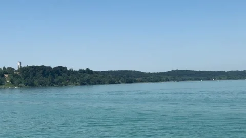 Scenic Lake Constance Views from Ferry on a Clear Summer Day Stock Footage 337512324