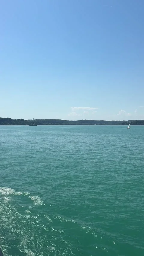 Scenic Lake Constance Views from Ferry on a Clear Summer Day Stock Footage 337512329
